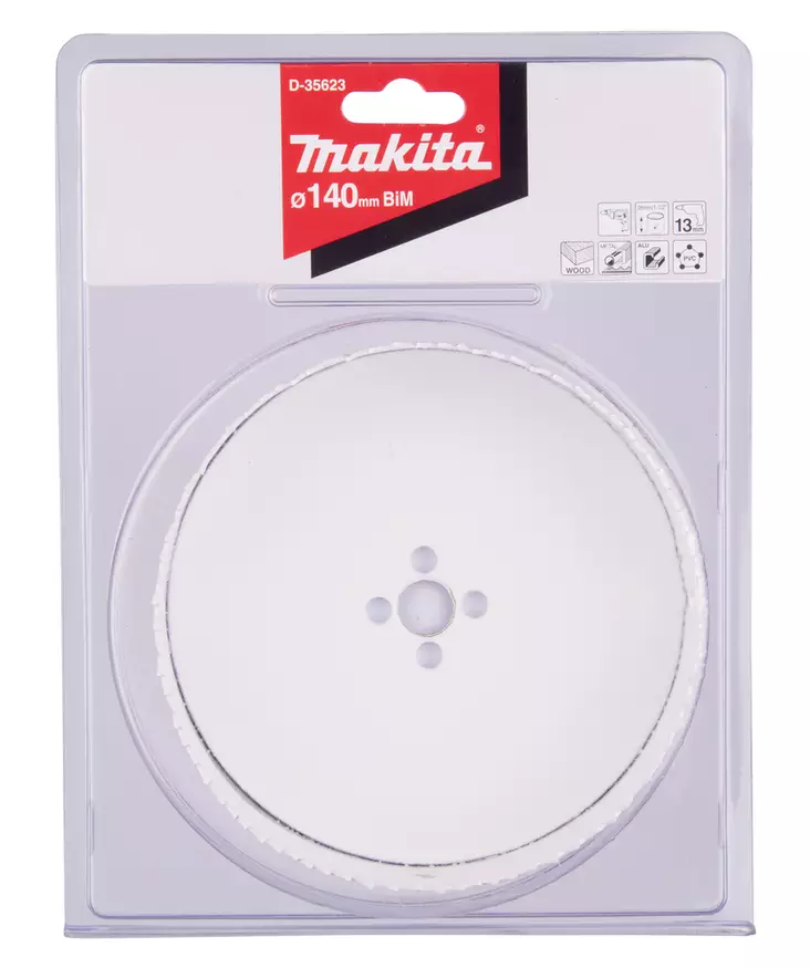 MAKITA Reikäsahanterä 140 mm, BiMetalli D-35623 - Makita Reikäsahanterät - 088381369275 - 1