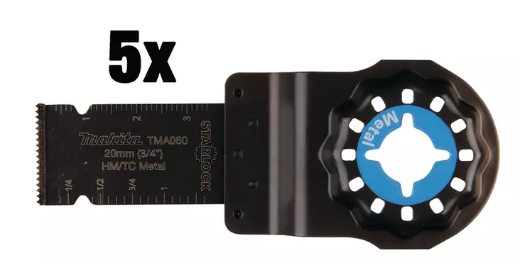 MAKITA Sahanterä upotukseen, leveys 20mm, 5kpl B-64945-5 - Makita Starlock terät - 088381536745 - 1