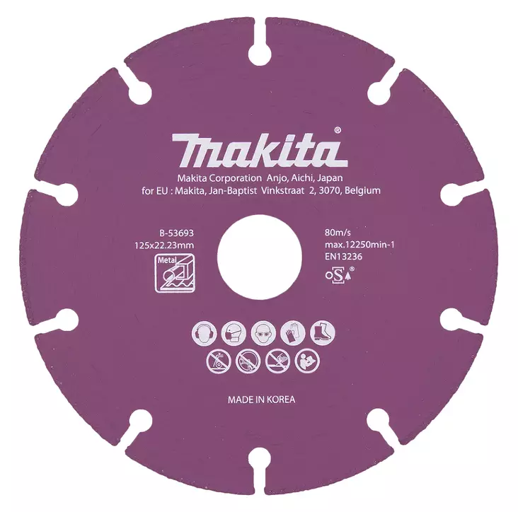 MAKITA Timanttikatkaisulaikka 125 x 1,3 x 22,23 mm B-53693 - Makita Timanttilaikat, -kupit ja terät - 088381473675 - 1