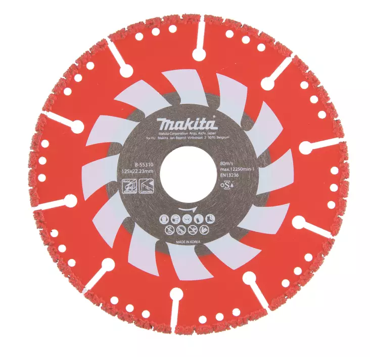 MAKITA Timanttikatkaisulaikka 125x22,23mm Rescue B-55310 - Makita Timanttilaikat, -kupit ja terät - 088381482035 - 1