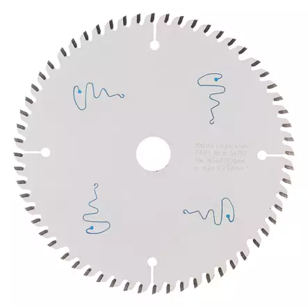 MAKITA Pyörösahanterä HM 165 mm, Z-60 B-56792 - Makita Käsipyörösahojen terät - 088381534796 - 6