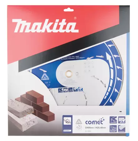 MAKITA Timanttikatkaisulaikka 400mm, Comet Rapid, segmenttikorkeus 10mm, jäähdytysreiät, 3DDG B-13568 - Makita Timanttilaikat, -kupit ja terät - 088381359276 - 2