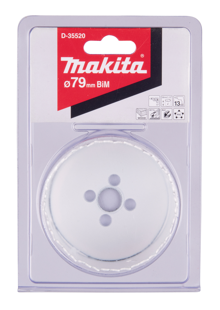 MAKITA Reikäsahanterä 79 mm, BiMetalli D-35520 - Reikäsahanterät - 088381369176 - 1