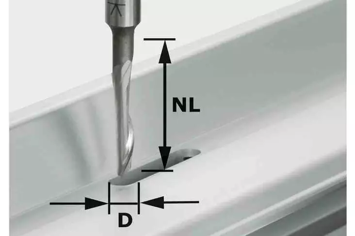 FESTOOL Alumiinijyrsin HS S8 D5/NL23 491036 - Festool Erikoisjyrsinterät - 4014549001486 - 1