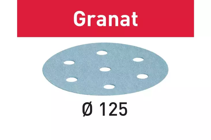 FESTOOL Hiomapaperi STF D125/8 P120 GR/100 Granat 497169 - Festool Granat 125 mm - 4014549138076 - 1