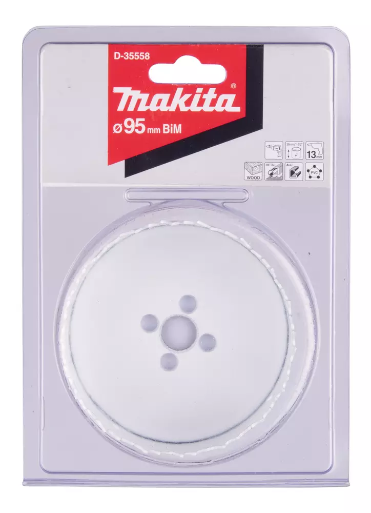 MAKITA Reikäsahanterä 95 mm, BiMetalli D-35558 - Makita Reikäsahanterät - 088381369206 - 1