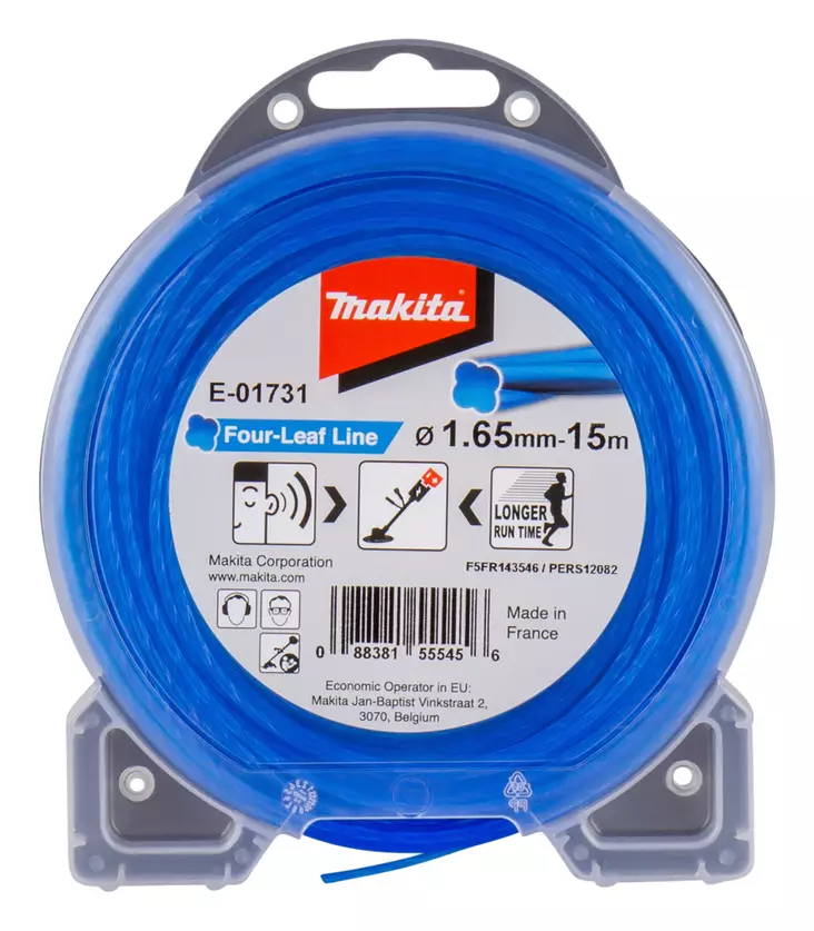 MAKITA Siima 1,65 mm x 15 m, neliapila, Makita E-01731 - Makita Siimapäät ja siimat - 088381555456 - 1