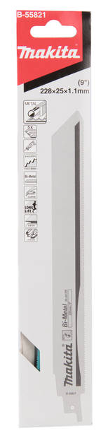 MAKITA Puukkosahanterä 228 x 1,1 mm, kaareva, metalli, 5 kpl B-55821 - Puukkosahanterät - 088381488457 - 2