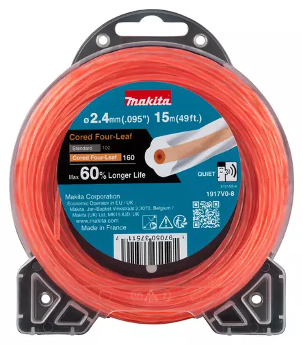 MAKITA Siima 2,4 mm x 15 m neliapila vahvistettu 1917V0-8 Vahvistettu -  - 1-1-197050375117 - 1