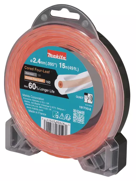 MAKITA Siima 2,4 mm x 15 m neliapila vahvistettu 1917V0-8 Vahvistettu -  - 1-1-197050375117 - 2