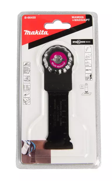 MAKITA Starlock Max Sahanterä upotukseen, kaareva, leveys 32 mm B-66450 - Makita Starlock Max terät - 088381539357 - 2