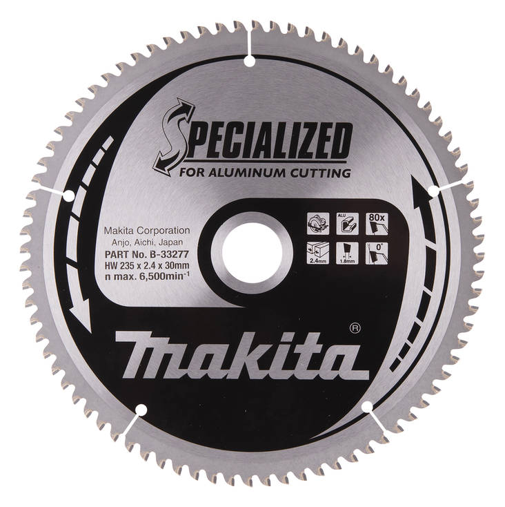 MAKITA Pyörösahanterä HM 235 mm, Z-80 B-33277 - Käsipyörösahojen terät - 088381422147 - 4