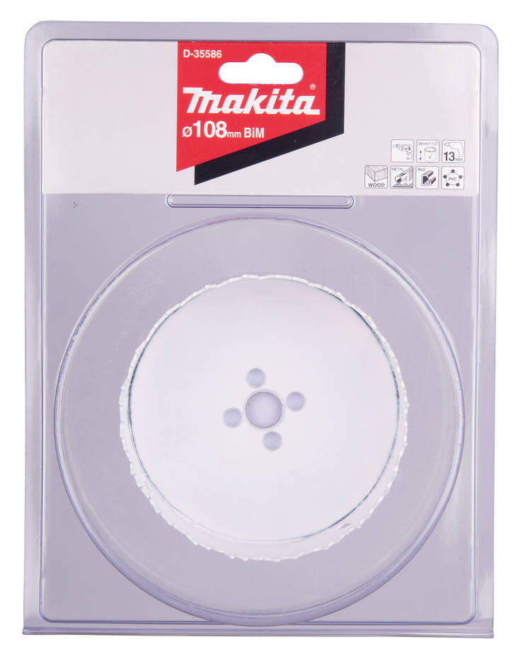 MAKITA Reikäsahanterä 108 mm, BiMetalli D-35586 - Reikäsahanterät - 088381369237 - 1