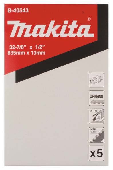 MAKITA Vannesahanterä BiM 13 x 0,5 x 835 mm , 14tpi , 5 kpl B-40543 - Metallintyöstökoneiden tarvikkeet - 088381438377 - 1