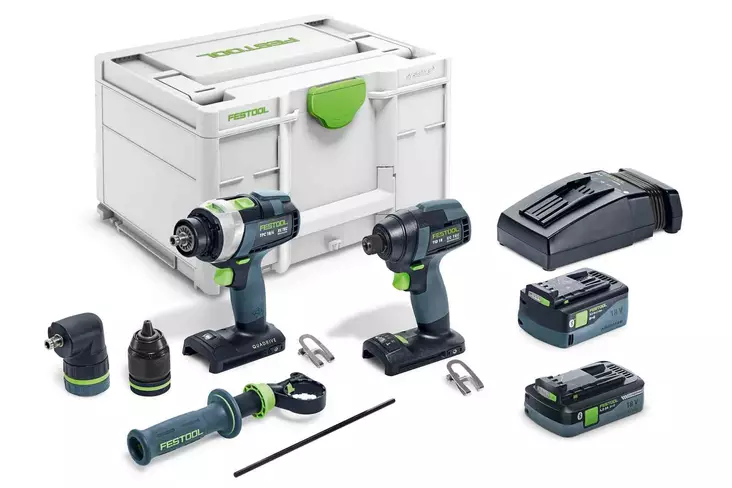 FESTOOL Akkuruuvinväänninpaketti TID 18 5,0/4,0-Set TPC 18/4 577654 - Festool 18V Porat ja ruuvinvääntimet - 4014549415337 - 1