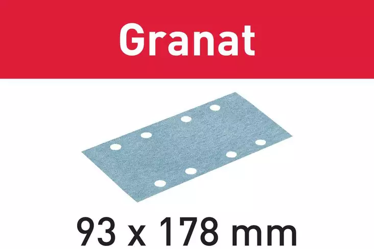FESTOOL Hiomapaperi STF 93X178 P180 GR/100 Granat 498938 - Festool 93x178 mm - 4014549176467 - 1