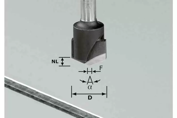 FESTOOL V-urajyrsin HW S8 D18-135°/Alu 491443 - Festool Erikoisjyrsinterät - 4014549008447 - 1