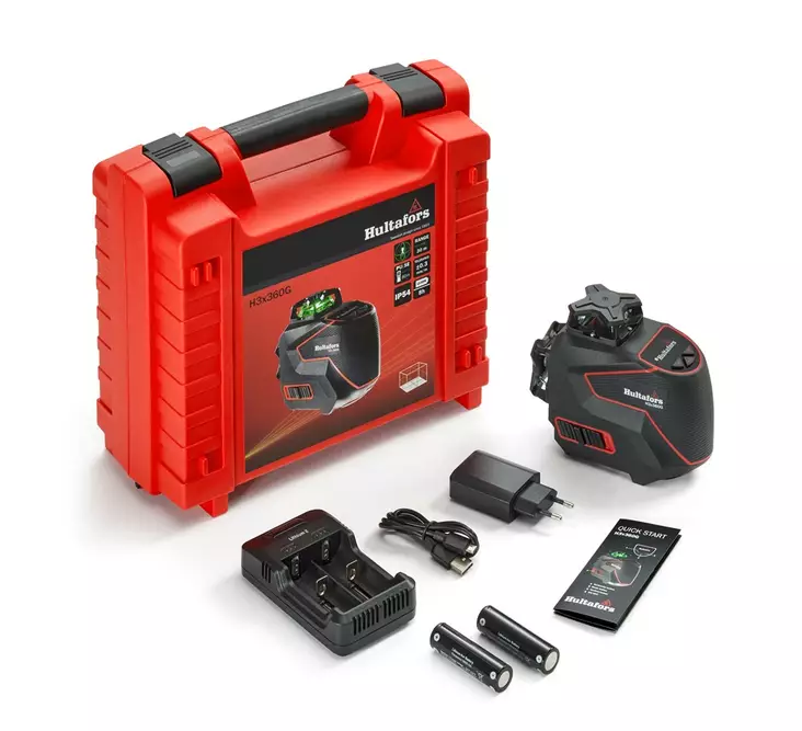 HULTAFORS 360 Vihreä linjalaser H3X360G - Hultafors Laserit ja Etäisyysmittarit - 7317844091907 - 1