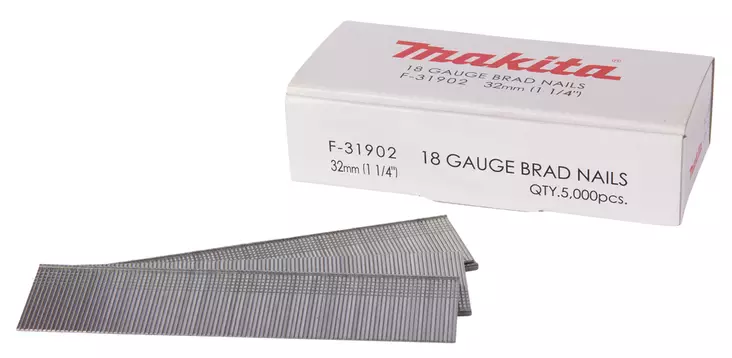 MAKITA Dyckert naula 1,2 x 32 mm, 18Ga, 5000 kpl F-31902 - Makita Naulat, pinnit ja hakaset - 088381292467 - 1