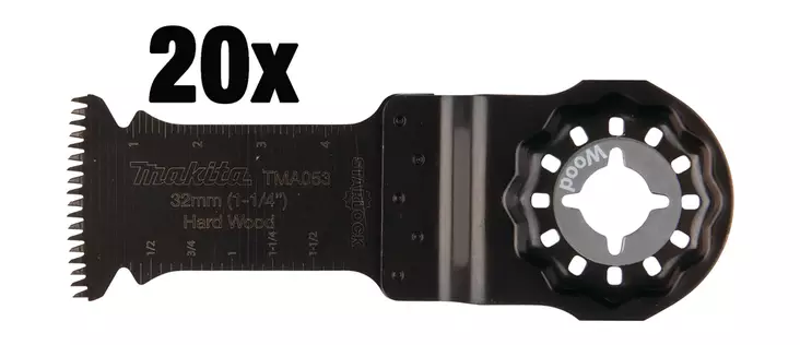 MAKITA Sahanterä upotukseen, leveys 32mm, 20kpl B-64870-20 - Makita Starlock terät - 088381541237 - 1