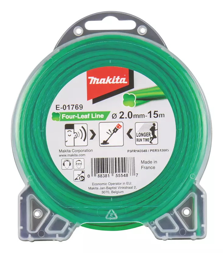 MAKITA Siima 2,0 mm x 15 m, neliapila, Makita E-01769 - Makita Siimapäät ja siimat - 088381555487 - 1