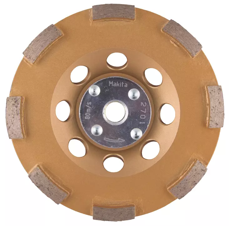 MAKITA Timanttikuppilaikka 125mm, 1-rivinen segmentti, karkea hionta, M14 kiinnitys! Tärinänvaimennus. B-48533 - Makita Timanttilaikat, -kupit ja terät - 088381455497 - 1