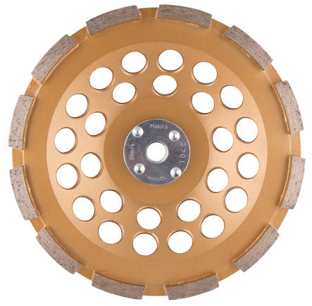 MAKITA Timanttikuppilaikka 180mm, 1-rivinen segmentti, karkea hionta, M14 kiinnitys! Tärinänvaimennus. B-48599 - Timanttilaikat, -kupit ja terät - 088381455558 - 1