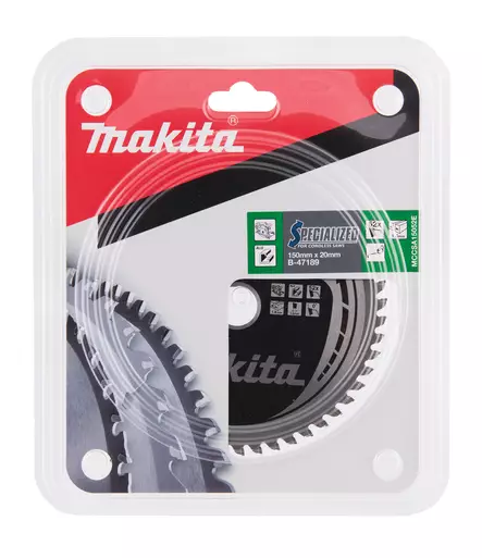 MAKITA Pyörösahanterä HM 150 mm, Z-52 B-47064 / B-47189 - Makita Käsipyörösahojen terät - 088381454278 - 3