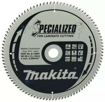 MAKITA Pyörösahanterä HM 305 mm, Z-96 B-33881 / B-29505 - Makita Jiiri- ja pöytäsahojen terät - 088381416658 - 4