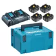 POWERPACK 18V 4XBL1860, DC18RD 198091-4 - Makita LXT 18V Akut ja latauslaitteet - 088381474658 - 1