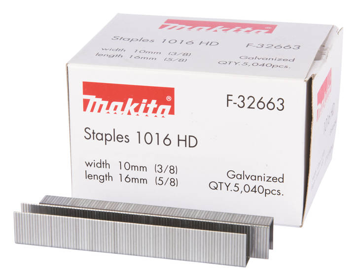 MAKITA Hakanen 10 x 16 mm, 5040 kpl F-32663 - Naulat, pinnit ja hakaset - 088381293228 - 2