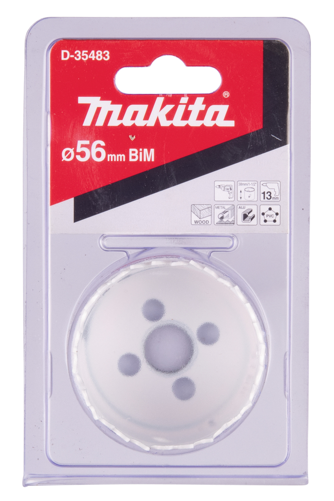 MAKITA Reikäsahanterä 56 mm, BiMetalli D-35483 - Reikäsahanterät - 088381369138 - 1