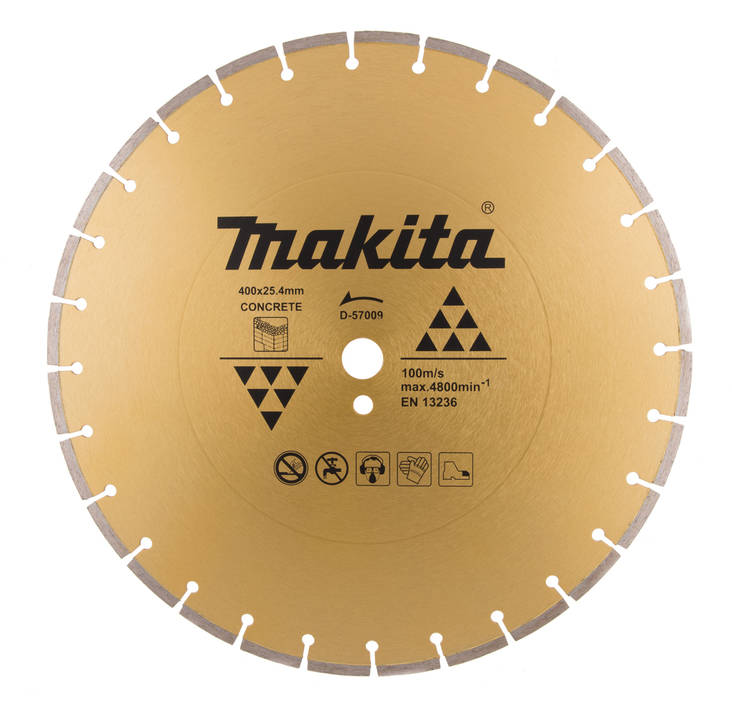 MAKITA Timanttikatkaisulaikka betonille, 400 x 25,4 x 7,5 mm D-57009 - Timanttilaikat, -kupit ja terät - 088381458108 - 1