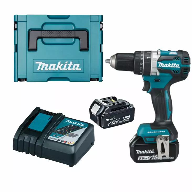 MAKITA Akkuiskuporakone LXT 18V DHP484RTJ - LXT Akkukonepaketit - 088381826228 - 1
