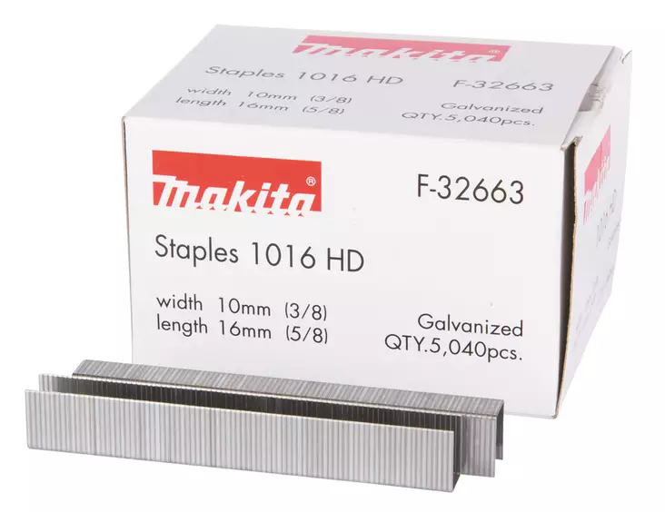 MAKITA Hakanen 10 x 16 mm, 5040 kpl F-32663 - Makita Naulat, pinnit ja hakaset - 088381293228 - 2