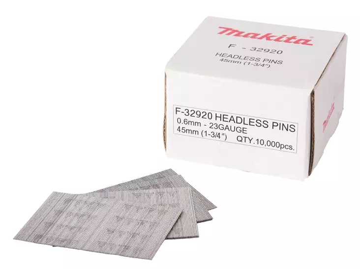 MAKITA Pinninaula 0,6 x 45 mm, sähkösinkitty, 10000 kpl F-32920 - Makita Naulat, pinnit ja hakaset - 088381293488 - 1