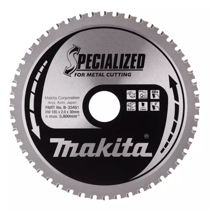 MAKITA Pyörösahanterä HM 185 mm, Z-48 B-33451 - Makita Käsipyörösahojen terät - 088381422338 - 4