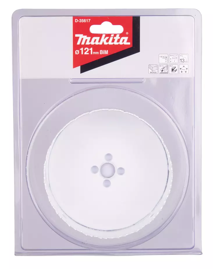 MAKITA Reikäsahanterä 121 mm, BiMetalli D-35617 - Makita Reikäsahanterät - 088381369268 - 1