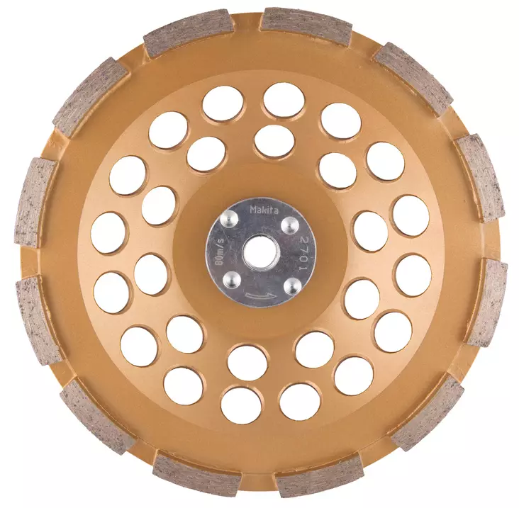 MAKITA Timanttikuppilaikka 180mm, 1-rivinen segmentti, karkea hionta, M14 kiinnitys! Tärinänvaimennus. B-48599 - Makita Timanttilaikat, -kupit ja terät - 088381455558 - 1