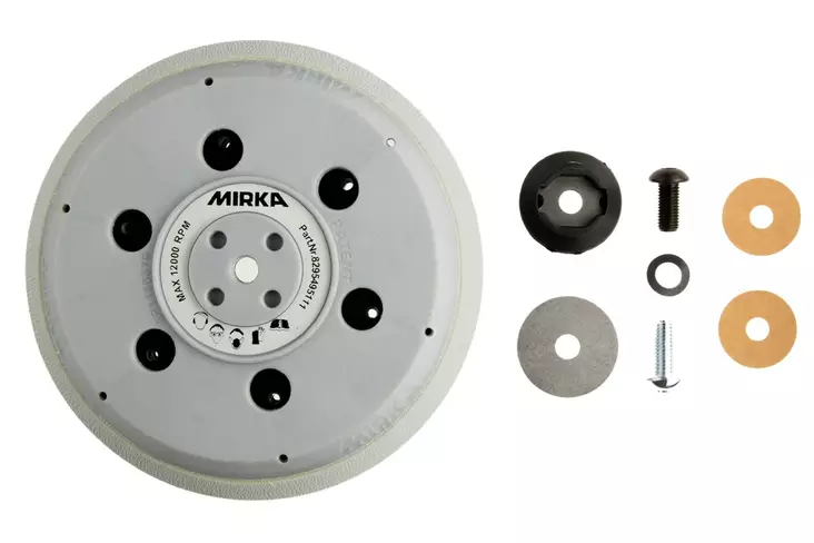 MIRKA Alustalla UNI 150mm 5/16"+ M8 tarra 61R kova - Mirka Alustallat hiomakoneille - 6416868900828 - 1