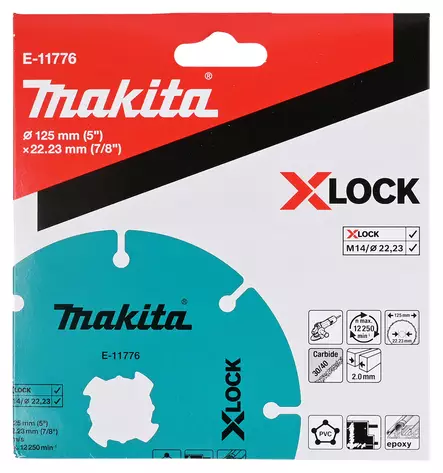 MAKITA E-11776 Katkaisulaikka timantti X-LOCK 125X2,0mm - Makita Laikat - 088381584029 - 2