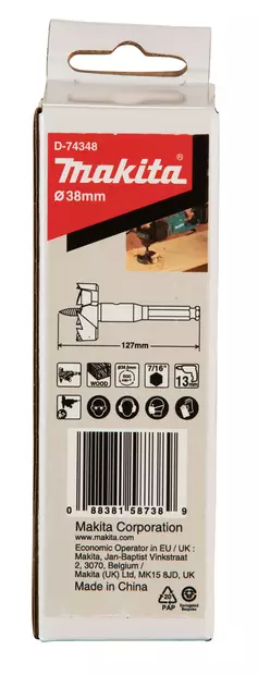 MAKITA Itsesyöttävä puuporanterä 38 mm (1-1/2") D-74348 / D-29985 - Makita Läpivientiporanterät - 088381587389 - 4