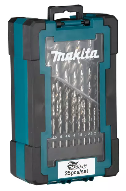 MAKITA Metalliporanteräsarja HSS-G, 25-osaa D-67555 - Makita Poranterä- ja konekärkisarjat - 088381549189 - 2
