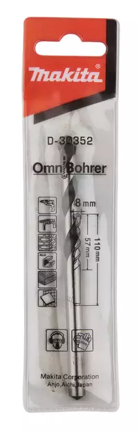 MAKITA Poranterä Omnibohrer 8 x 110 mm D-30352 - Makita Kivi- ja lasiporanterät - 088381353229 - 2