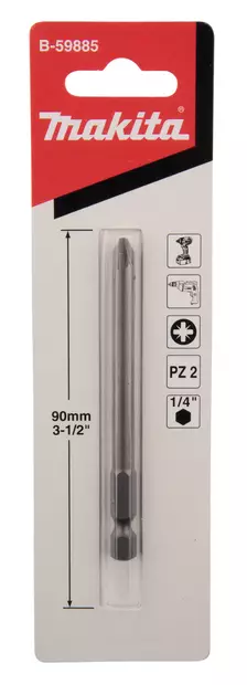 MAKITA Ruuvauskärki 90 mm PZ2 B-59885 - Makita Konekärjet ja bitsinpitimet - 088381523929 - 2