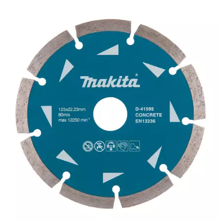 Timanttikatkaisulaikka 125 x 22,23mm, segmentti D-41595 - Makita Timanttilaikat, -kupit ja terät - 088381404419 - 1