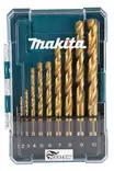 MAKITA Metalliporanteräsarja HSS-TIN, 10-osaa D-72849 - Makita Poranterä- ja konekärkisarjat - 088381577359 - 1