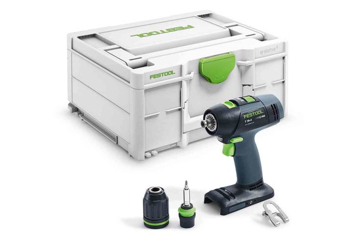 FESTOOL Akkuruuvinväännin T 18+3-Basic 576448 - Porakoneet ja ruuvinvääntimet - 4014549360149 - 1