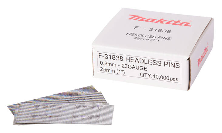 MAKITA Pinninaula 0,6 x 25 mm, sähkösinkitty, 10000 kpl F-31838 - Naulat, pinnit ja hakaset - 088381292399 - 2