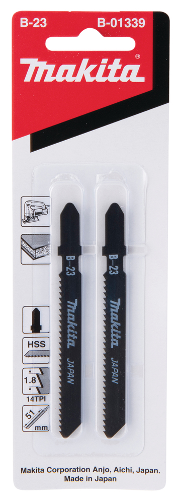 MAKITA Pistosahanterä 50 mm B23, 2 kpl B-01339 - Pistosahanterät - 088381117449 - 1